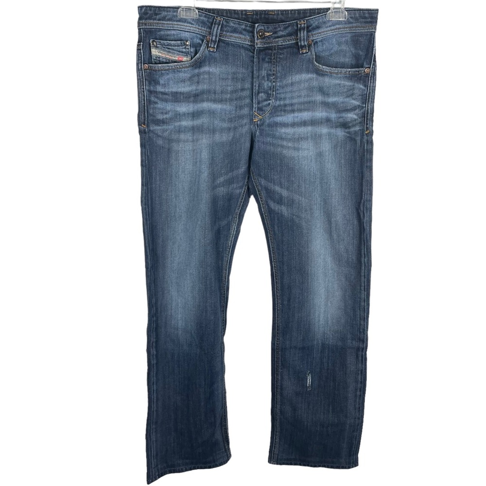 Diesel Industries "VIKER" Regular Straight Stretch Jeans 36x31 HEM IS ALTERED - Picture 3 of 14
